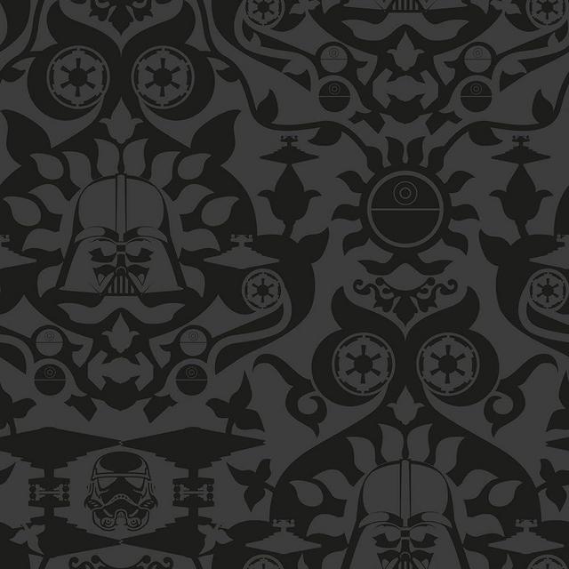 RoomMates Star Wars The Dark Side Damask Charcoal Peel & Stick Wallpaper by RoomMates, RMK12352RL