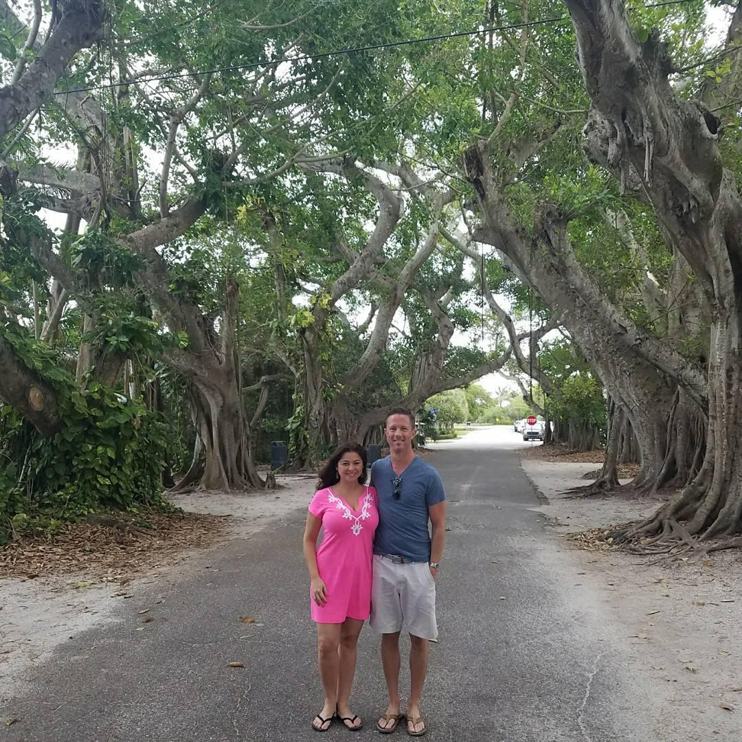 Banyan Street, where we thought we would get married - Will's first visit to Florida with me, November 2017