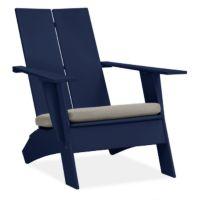 Room & Board - Emmet Chair with Cushion - Navy Frame with Canvas Silver Cusion