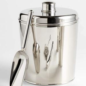 Crate & Barrel | Double-Walled Stainless Steel Ice Bucket & Scoop