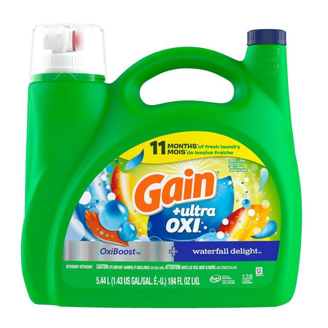 Gain Liquid Oxi Waterfall Laundry Detergent - 184 fl oz
