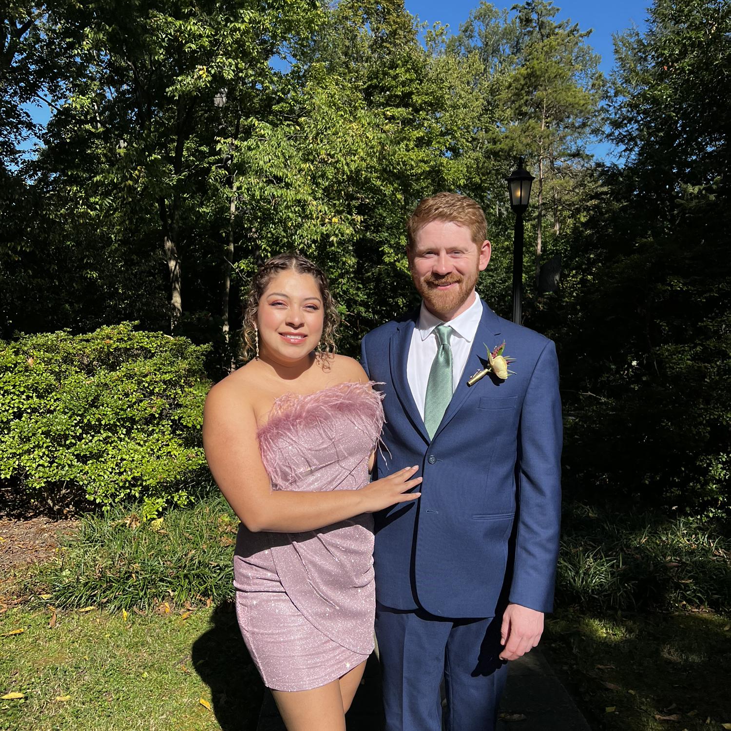 Looking squinty but radiant 💍✨