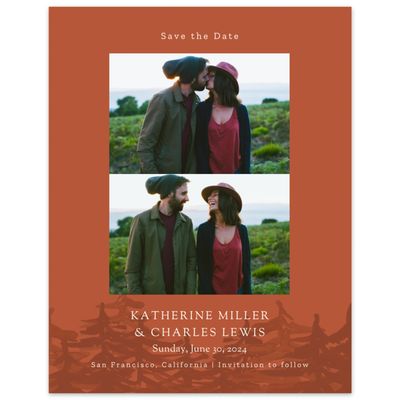 Rust, Orange Wedding Digital Save the Date - Camden Classic