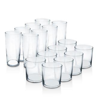 Rika Tumbler Glassware, Set of 16