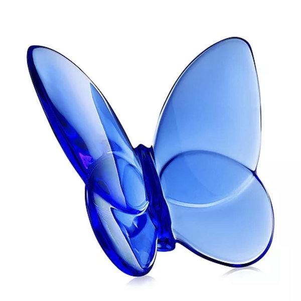 Baccarat 2.5" Lucky Crystal Butterfly | Color: Sapphire