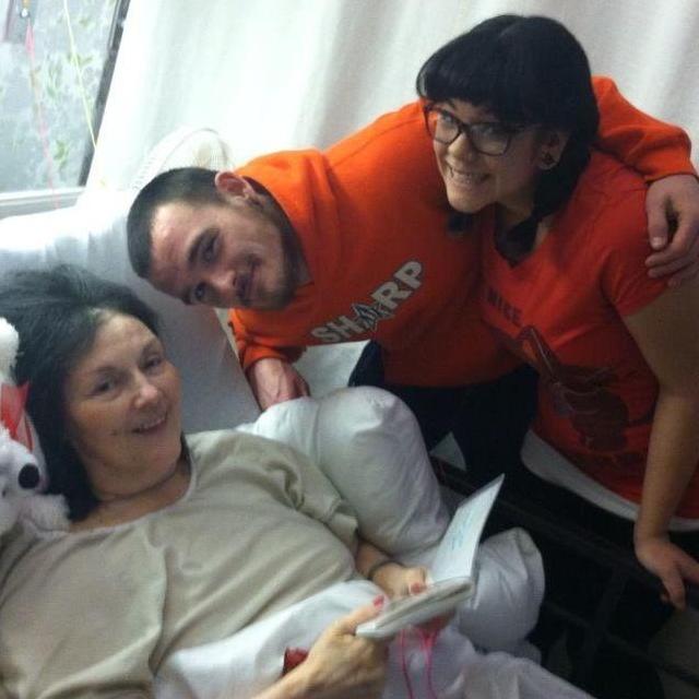 Breaking the news to Tyler's grandma about becoming a great-grandma, 2014.