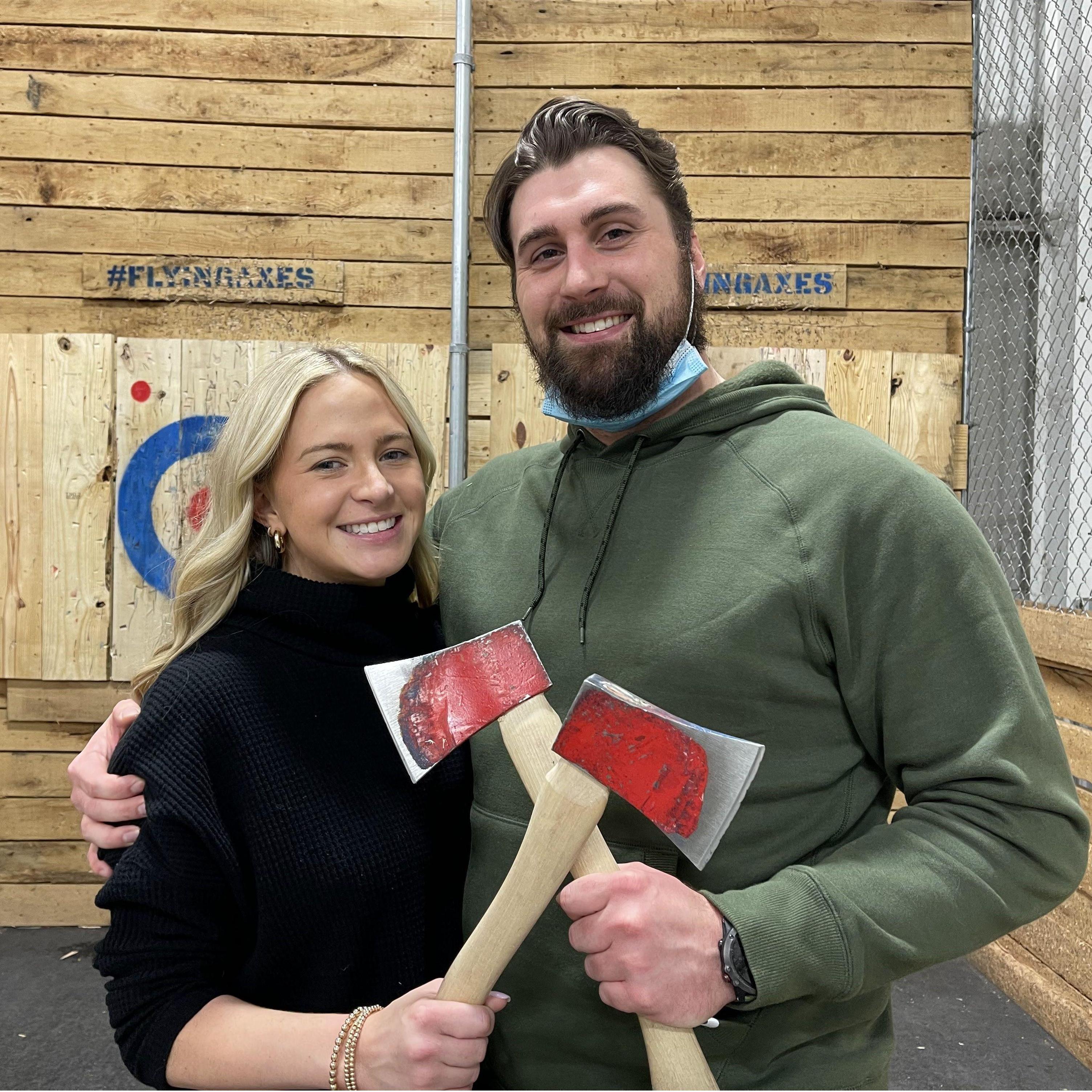 Axe throwing on one of our first dates