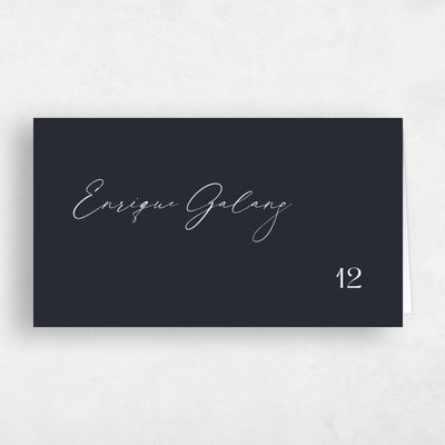 Black Wedding Place Card - Sundell