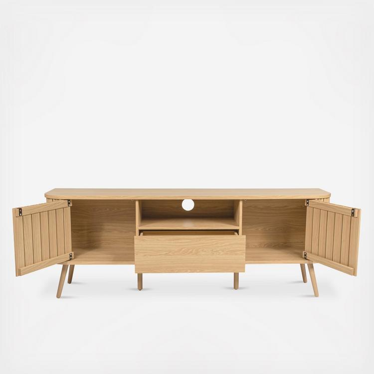 【＋】アジアン調 TVボード (W90×D40×H44cm) Signature Design by Ashley Todoe TV Stand with Cable Management W901-6