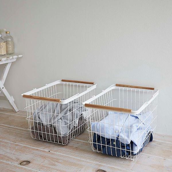 Yamazaki Steel Wire Laundry Basket