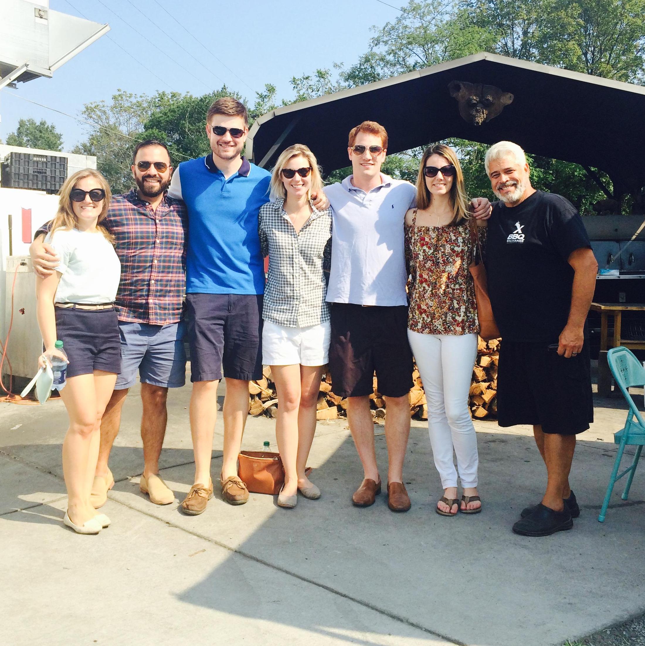 BBQin' (or at least watching this dude do it) with Jorge's friends in Charlottesville