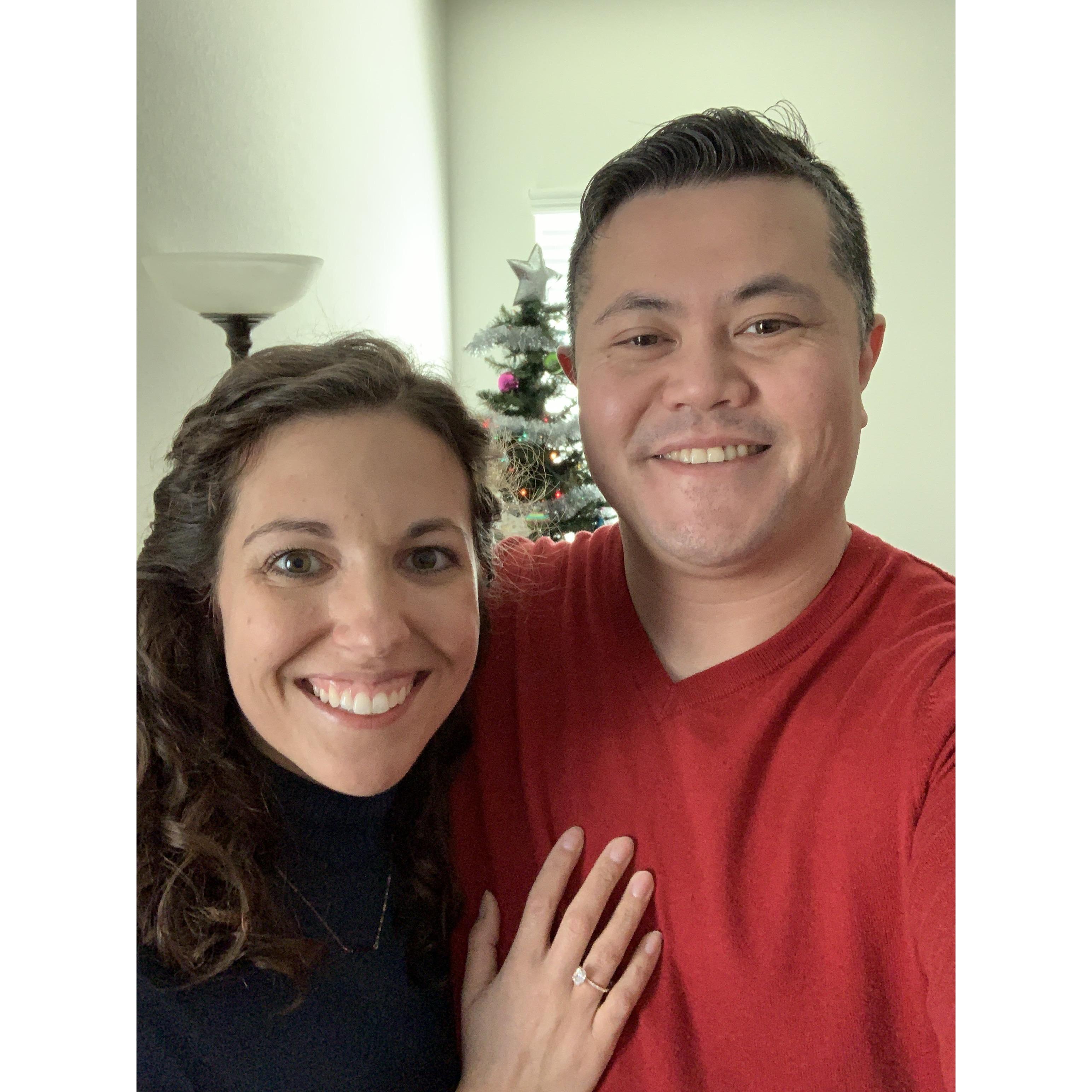Celebrating Christmas and our engagement at the same time made for a memorable holiday season (December 2021)