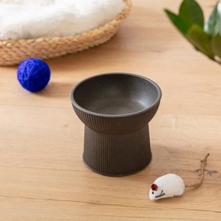 Albie Fluted Cat Dish, Set of 2