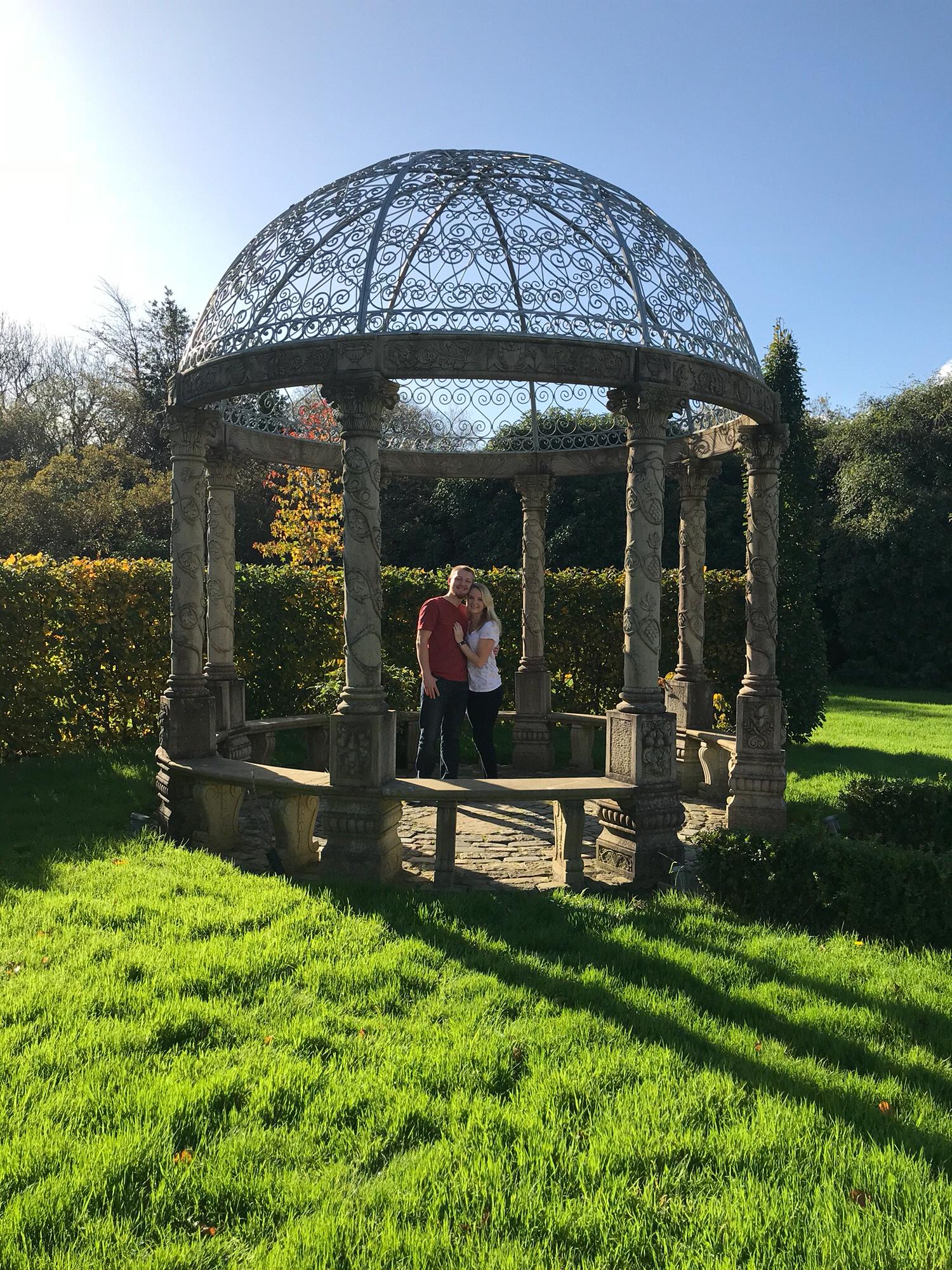 The spot where Matt got down on one knee