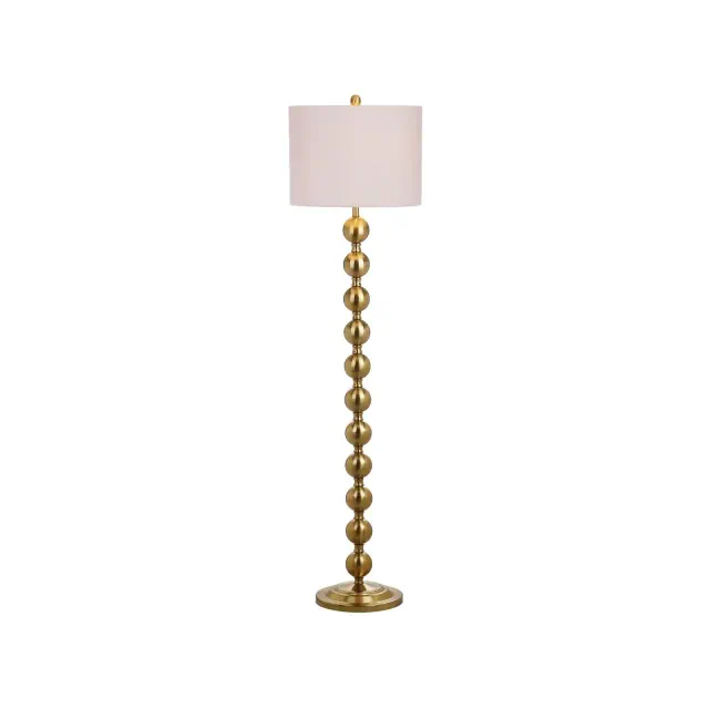 Reflections 58.5 Inch H Stacked Ball Floor Lamp - Brass - Safavieh