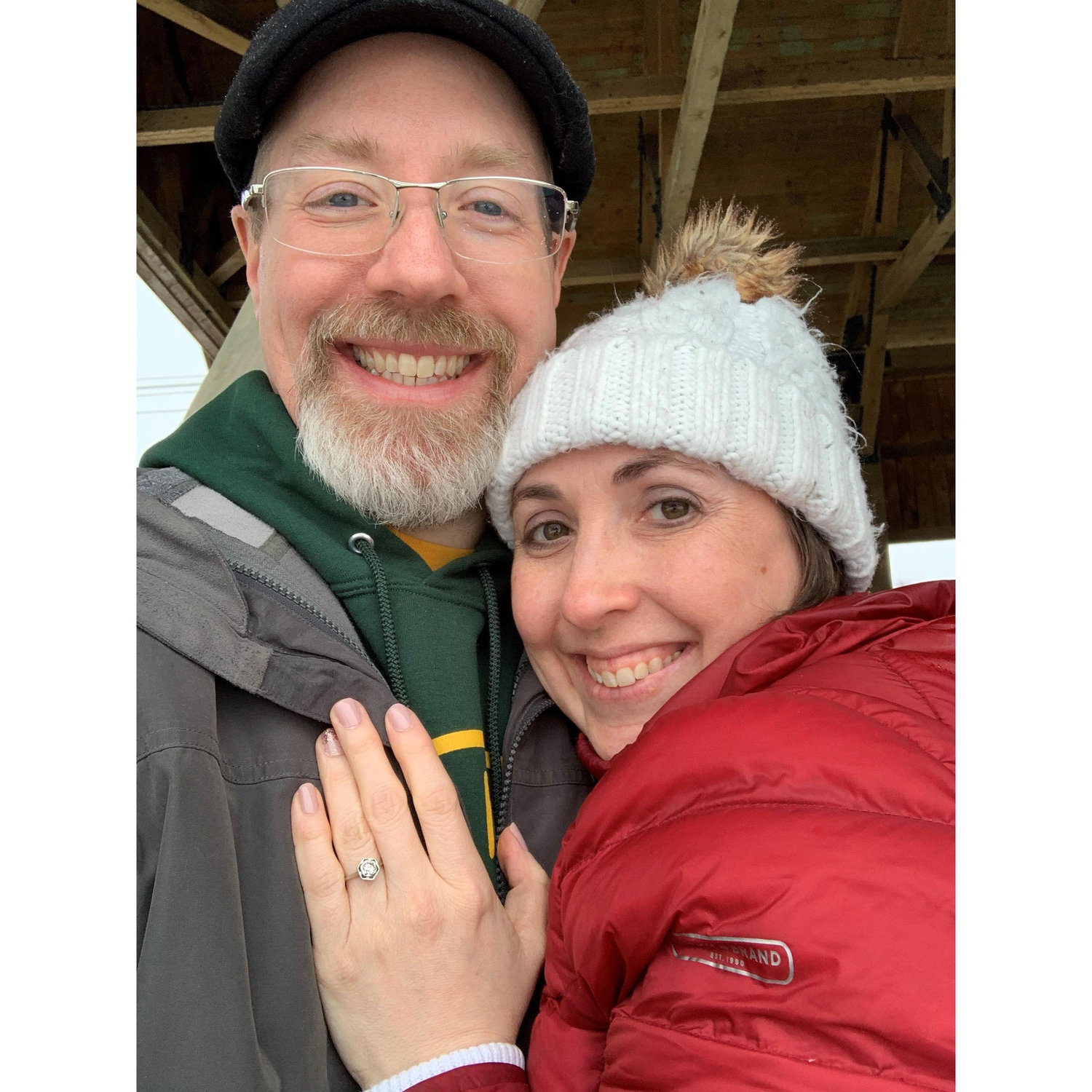 We are engaged!! Quechee Covered Bridge- 2/27/21