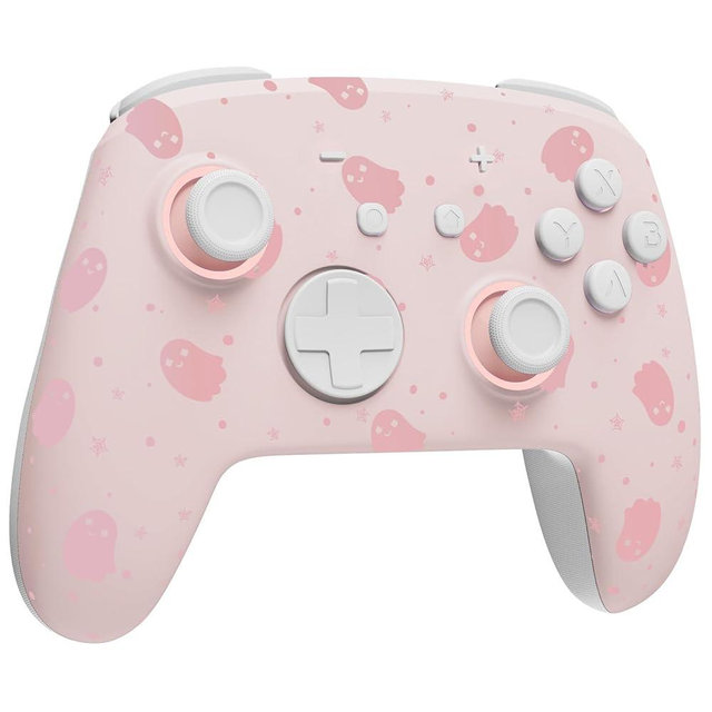 PALPOW Pink Switch 2 Pro Controller Wireless Compatible with Switch/OLED/Lite, Cute Pro Controller Girly with Hall Effect/7 LED RGB Colors/Paddle/Bluetooth/Turbo for Halloween - Ghost