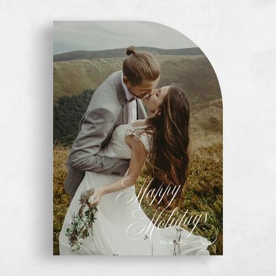 White Half arch Holiday Card - Concord