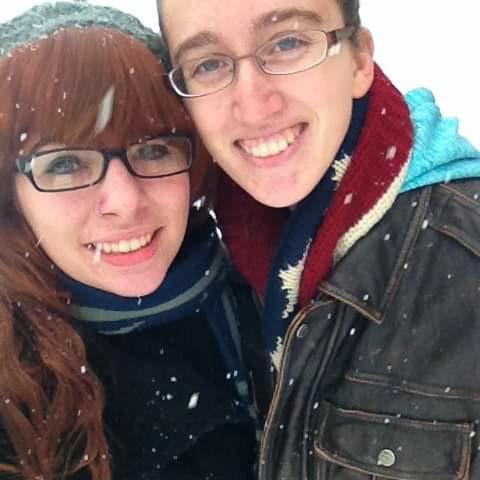 For the first few years, we were able to get cute snow pictures every year. [[ We were snowed in for a week when this one was taken ]]
