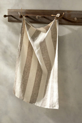Lithuanian Linen Dish Towel, Wide Stripe