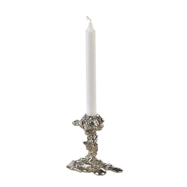 Drip Candle Holder - Silver - Small