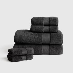 Turkish Ultra Plush Bath Towel Bundle - Charcoal
