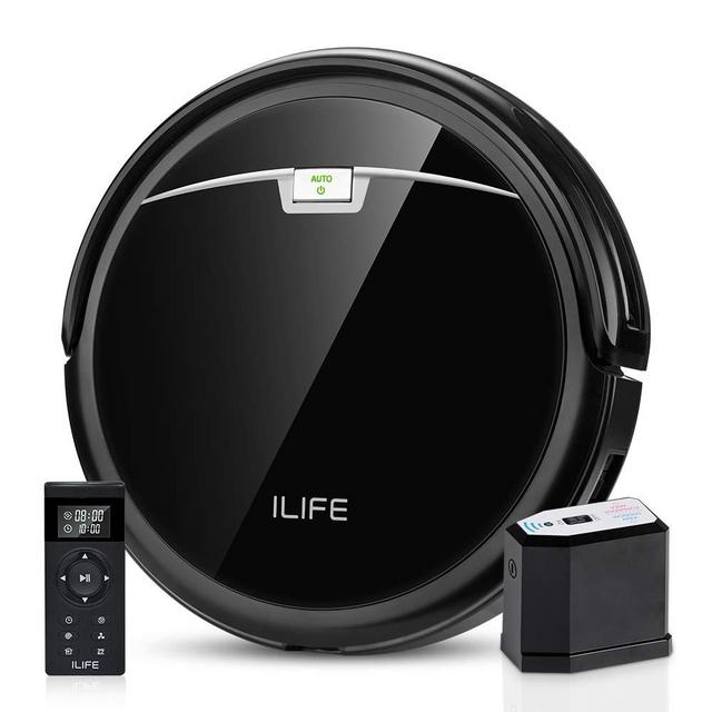 ILIFE A4s Pro Robot Vacuum, 2000Pa Max Suction, ElectroWall, Remote Control, Slim, Thin, Quiet, Self-Charging, Smart, Ideal for Hard Floor to Medium Carpet, Black