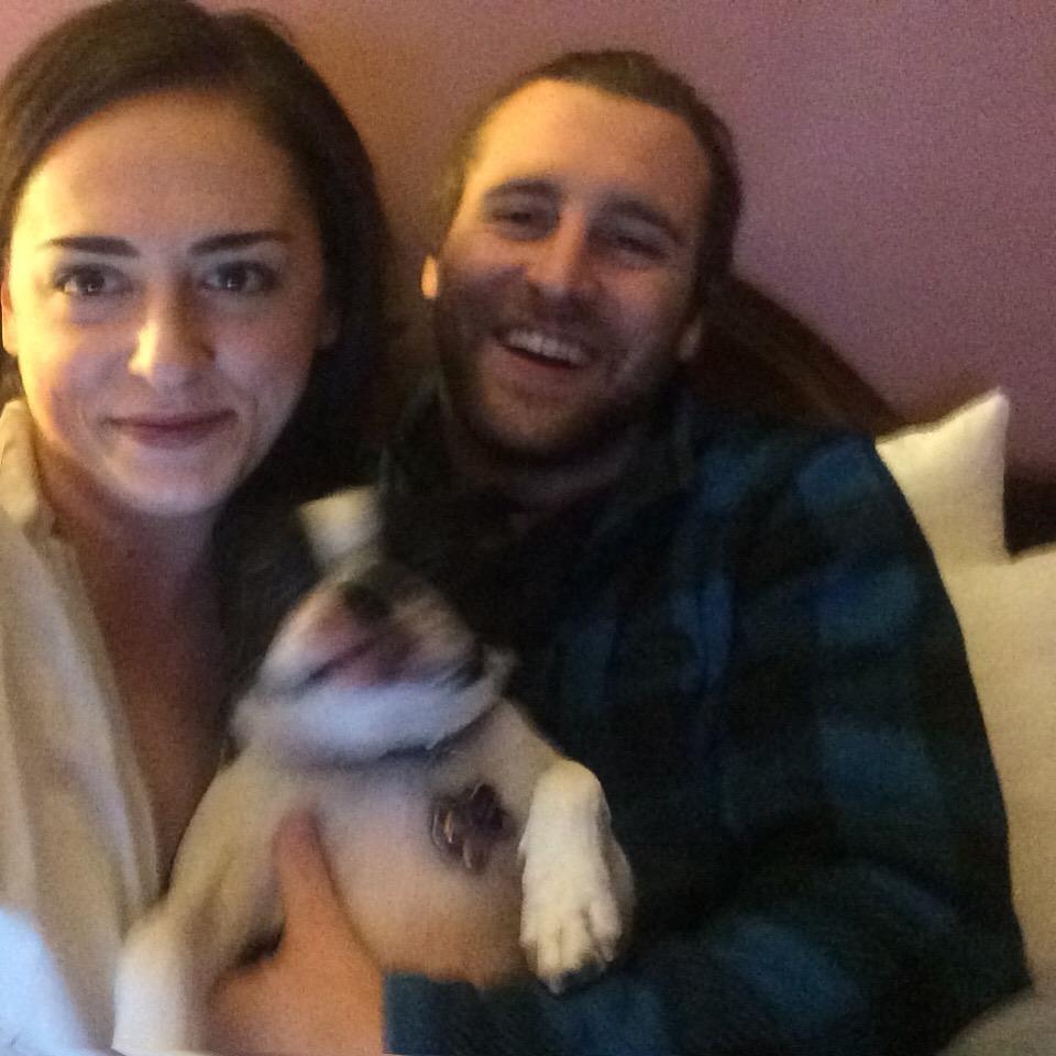 R + A took this candid shot in 2017 while enjoying a long weekend at a Culinary Resort & Spa in Essex, VT... as you can see, this was not a child-free weekend 🐶