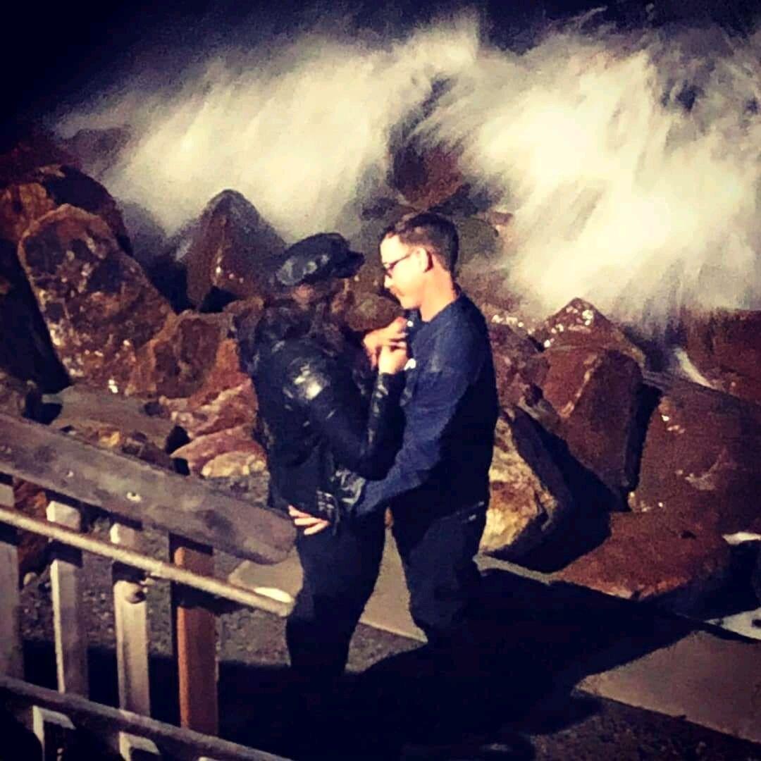 When Paul proposed to Tina May 18th 2018 on a full moon at Cassidy Street beach.