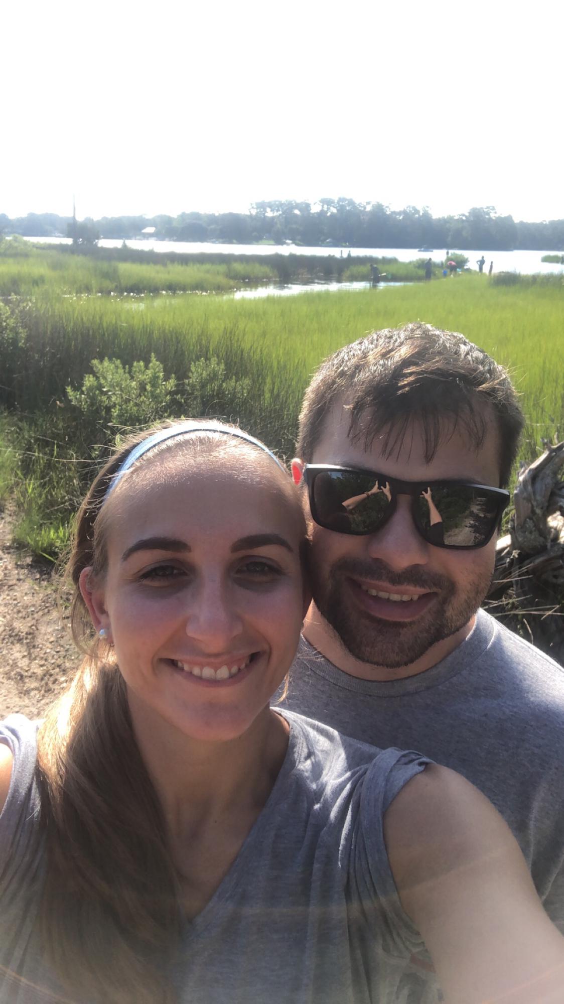 A and K enjoying First Landing State Park in Virginia Beach! Summer 2020.