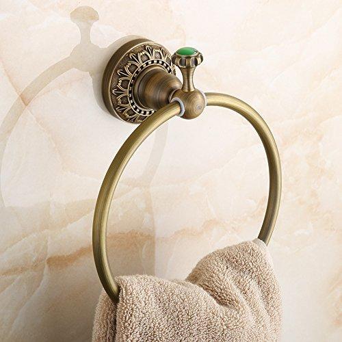 Beelee Wall Mounted Towel Ring/Towel Holder,Solid Brass Construction, Antique Bronze Finish,Bathroom Accessories
