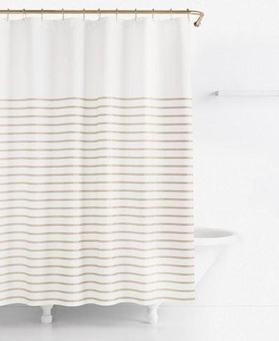 Harbour Stripe Shower Curtain - PLATINUM