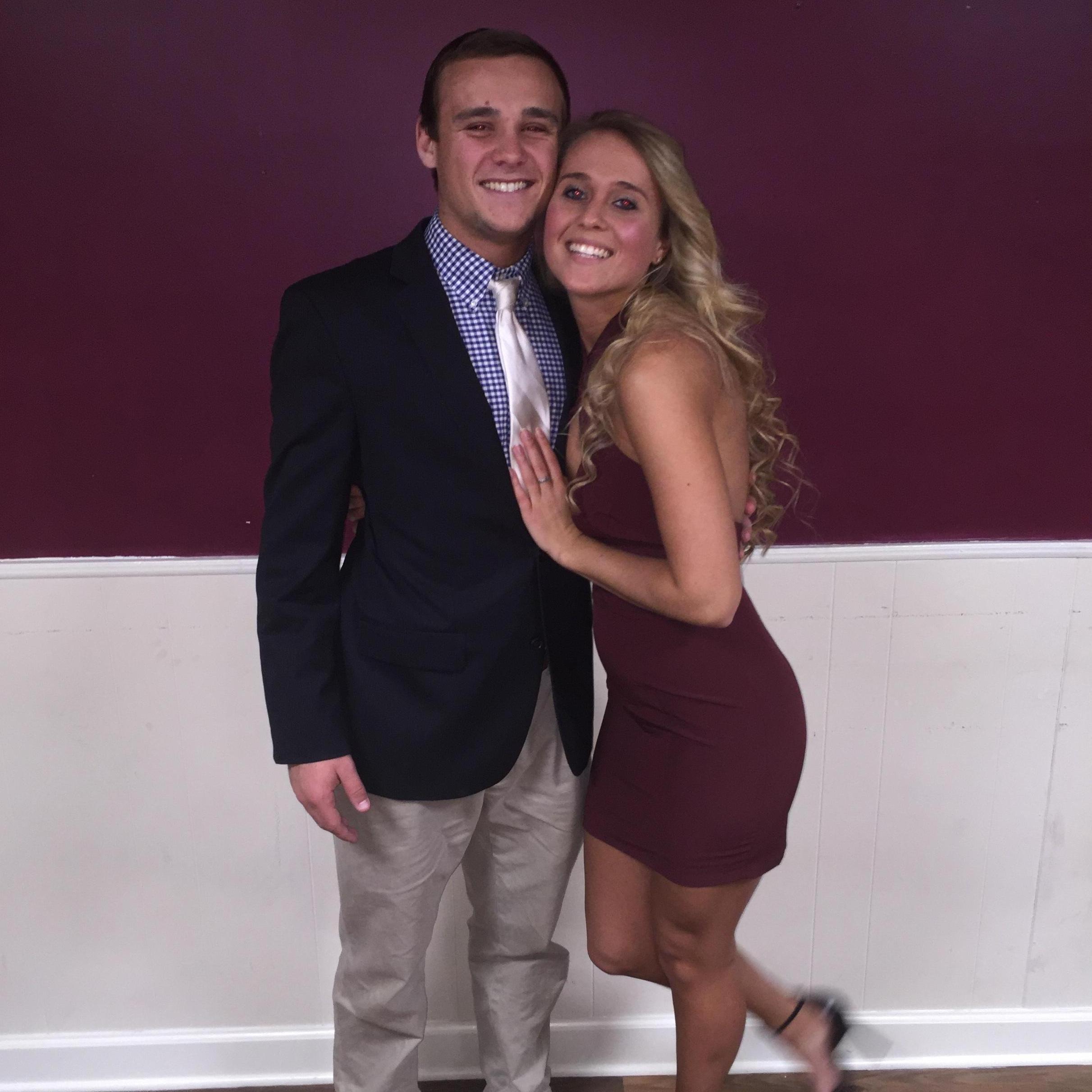 Our first photo together... Joe was my date to my first sorority date function.