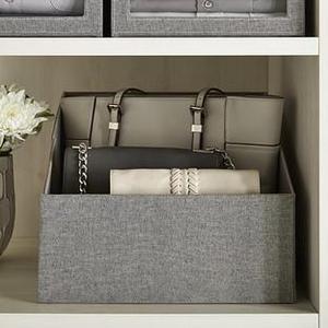 Grey Purse Storage Bin