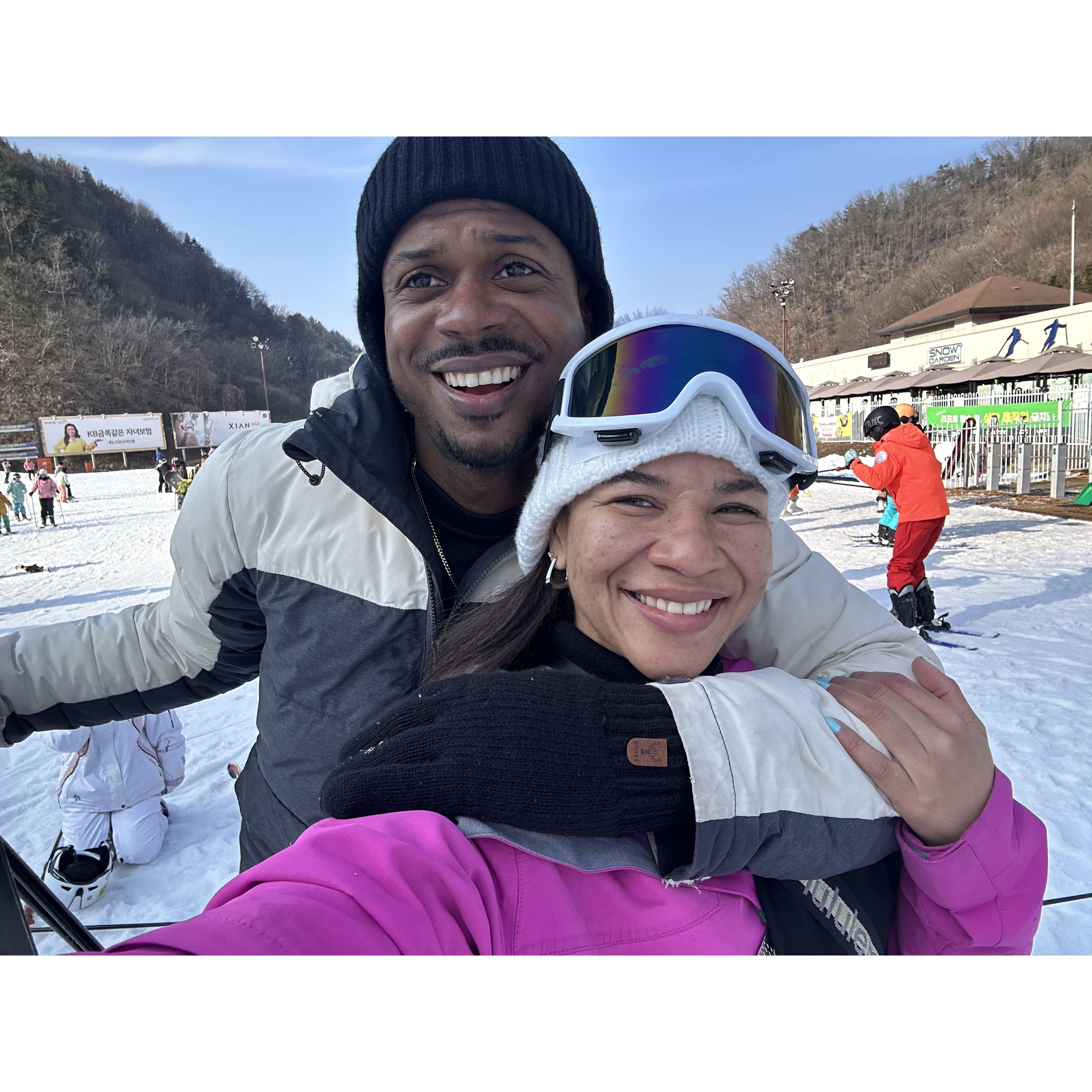 Skiing in South Korea, 2024.