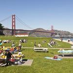 Ferry Building & the Golden Gate Bridge