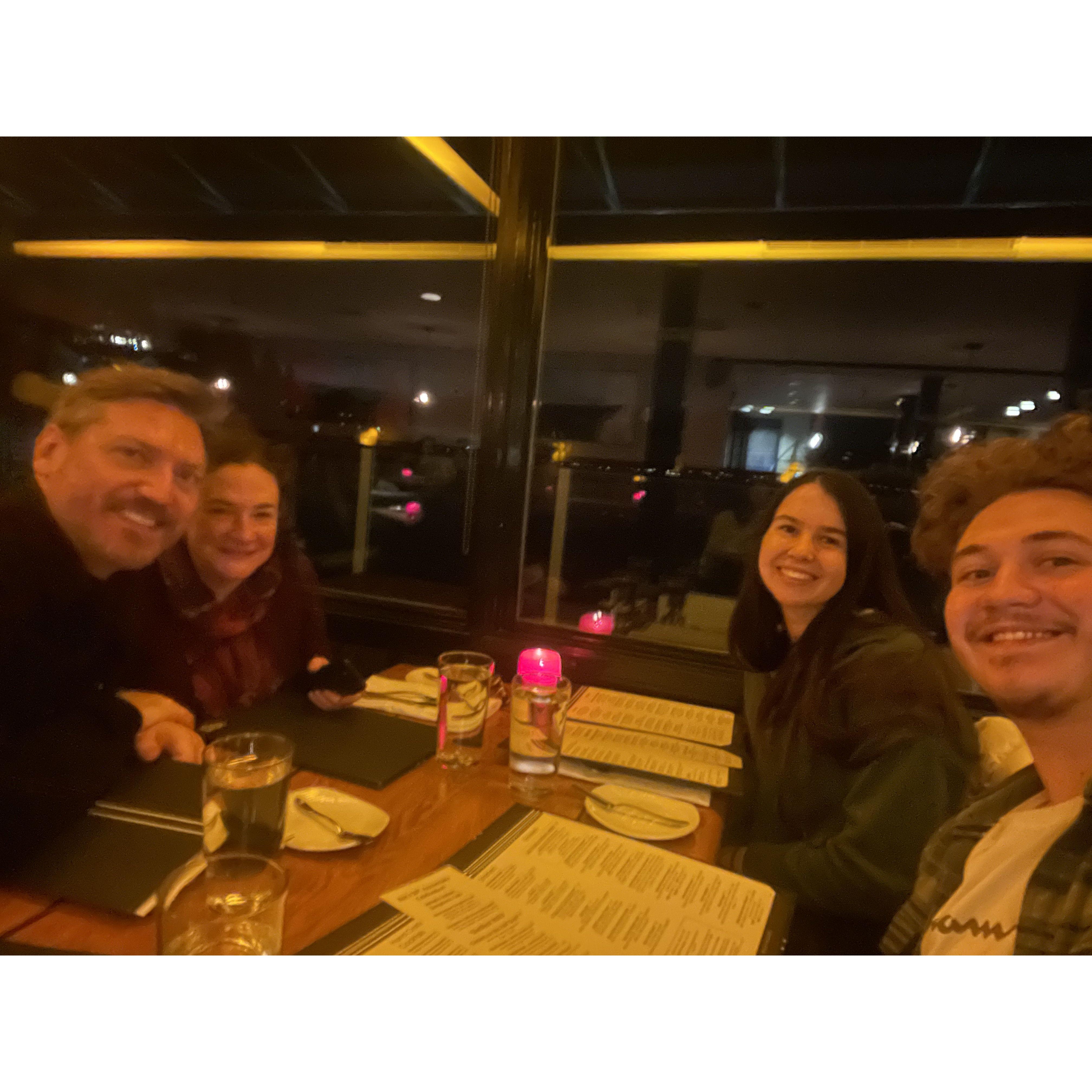 Dinner with Nat's parents!