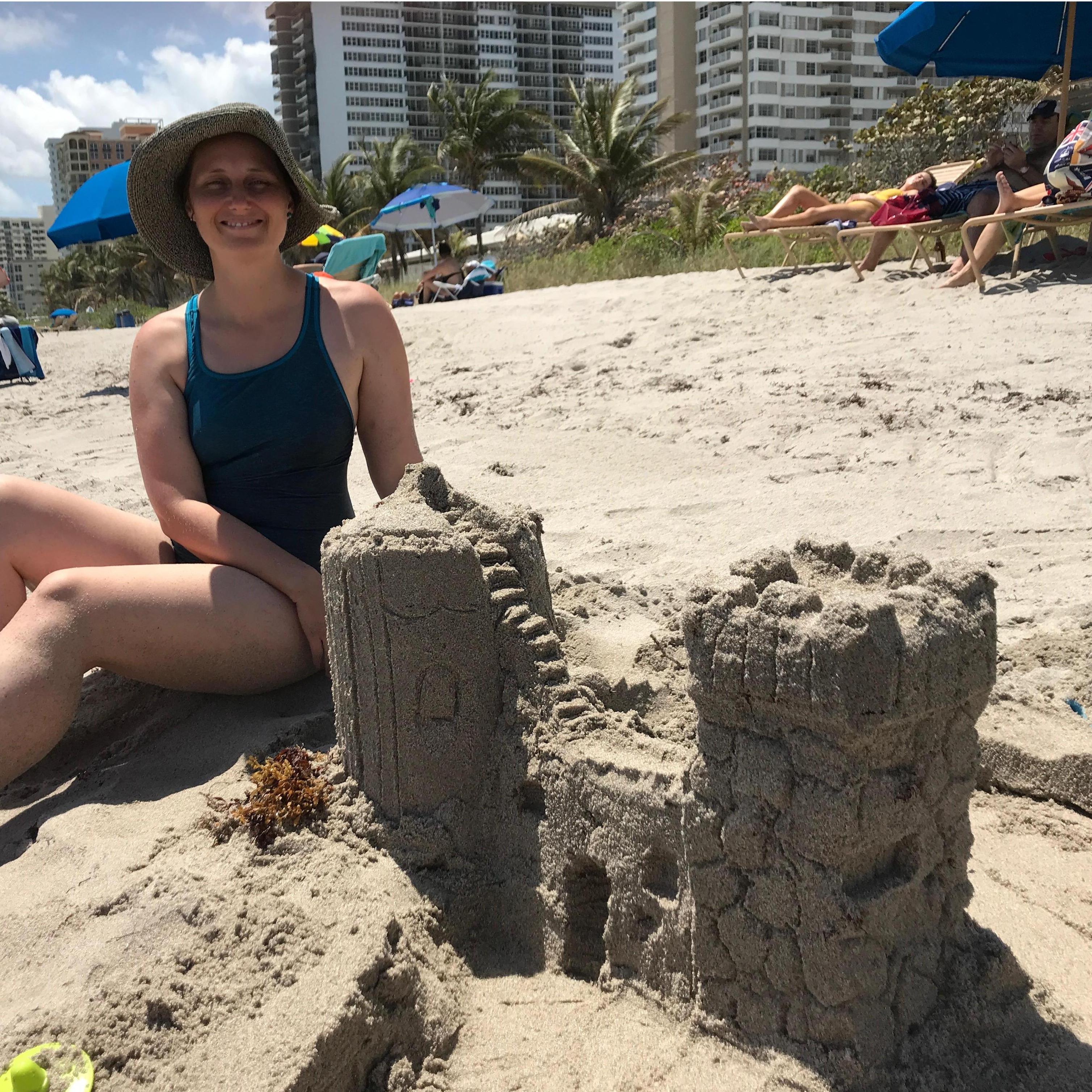 A sandcastle we built on our first trip together