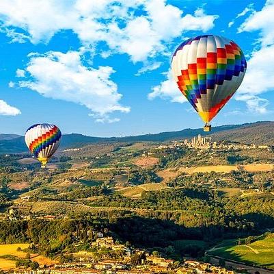 Hot Air Balloon ride in Tuscany countryside from Chianti