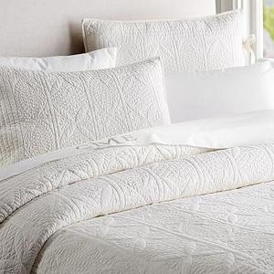 Hanna Quilt, Full/Queen, Ivory
