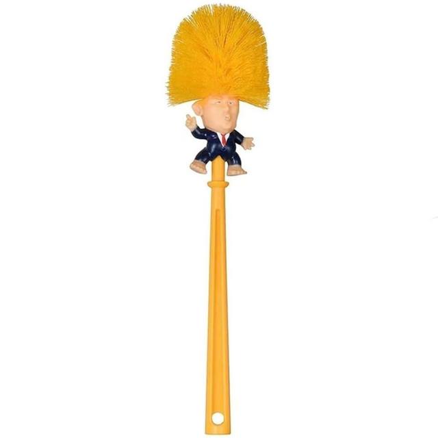 Toilet Brush, Great Gag Gift, Fun Design, Premium Quality Toilet Bowl Brush with Solid Handle and Durable Bristles for Bathroom Cleaning, Political Satire Products