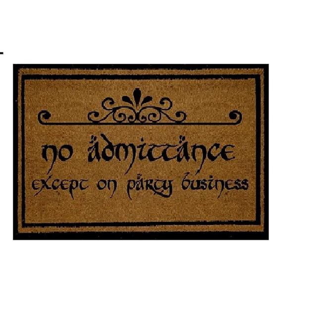 3D Printing Door Entrance mat Funny Door Mat Non-Slip Back Rubber Entry Way Doormat Outside No Admittance Except On Party Business Standard Welcome Mat-24x36 inch