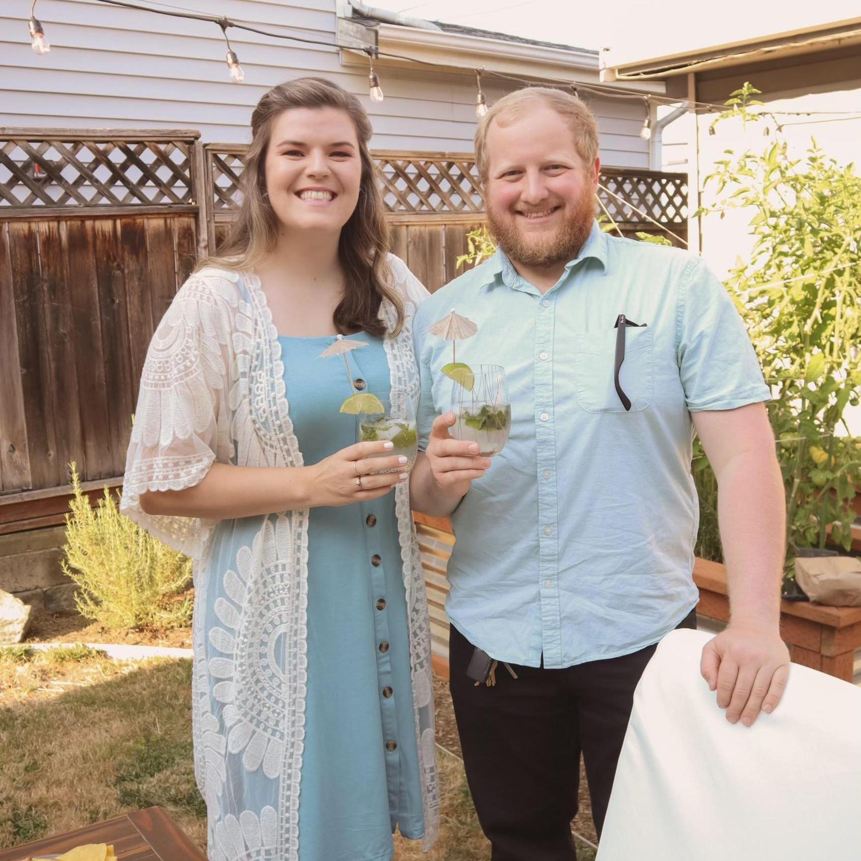 July 2021: Celebrating at our engagement party