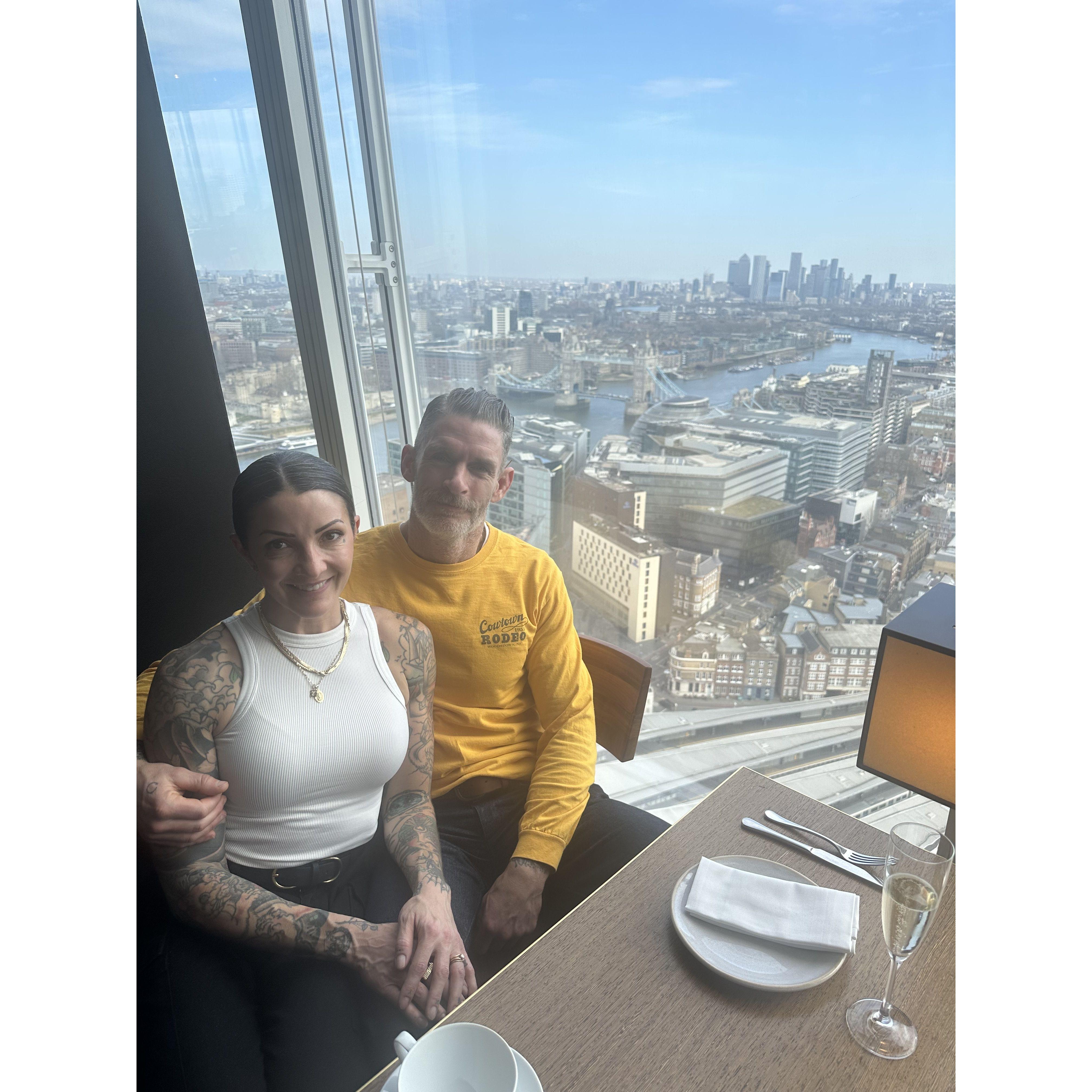 High tea at The Shard in London