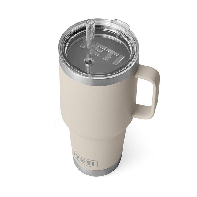 YETI Rambler Tumbler with Handle and Straw Lid, Vacuum Insulated Travel Mug, Stainless Steel