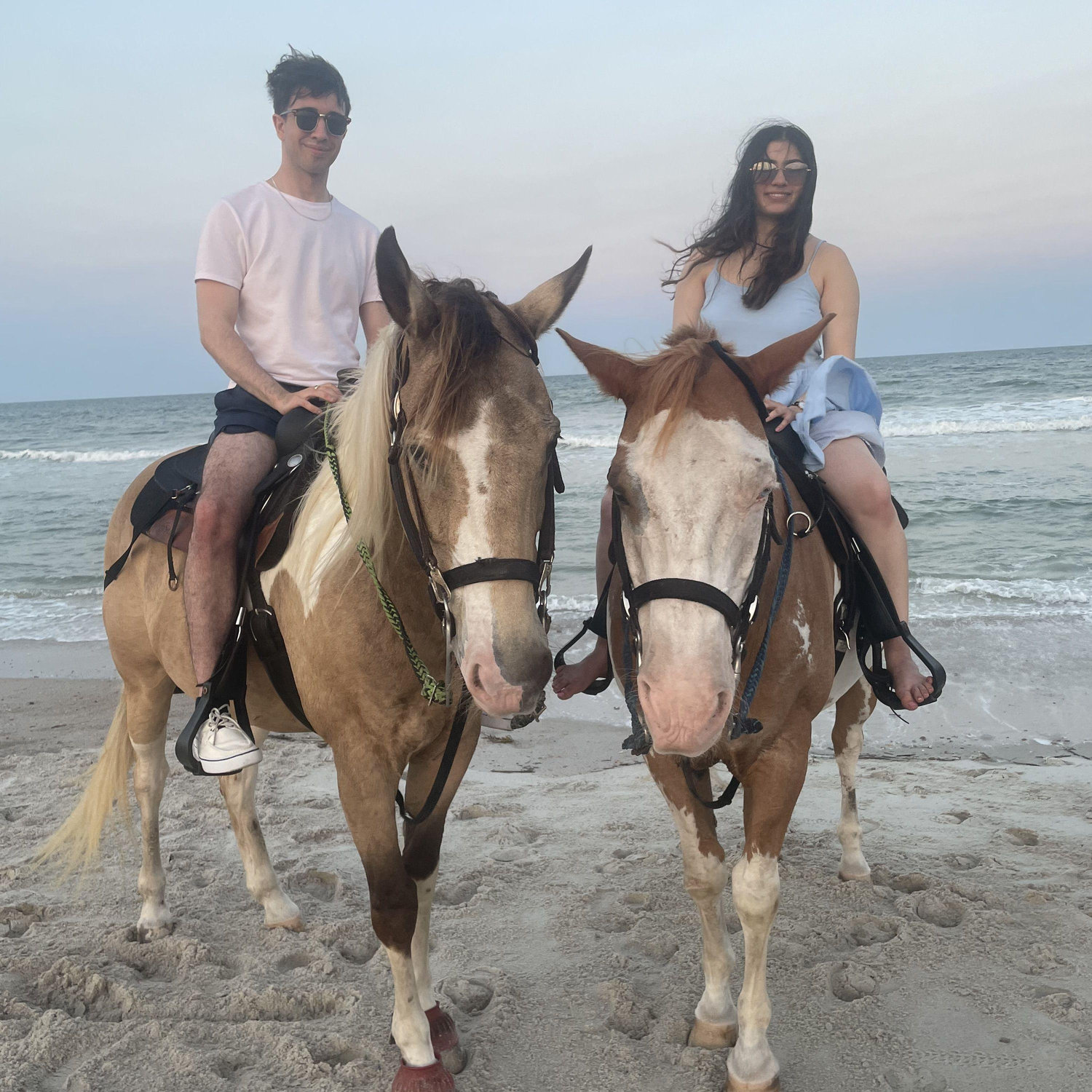 Meghna's dream date - riding horses on the beach