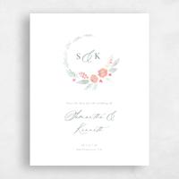 White Wedding Save the Date - Arlington Portrait