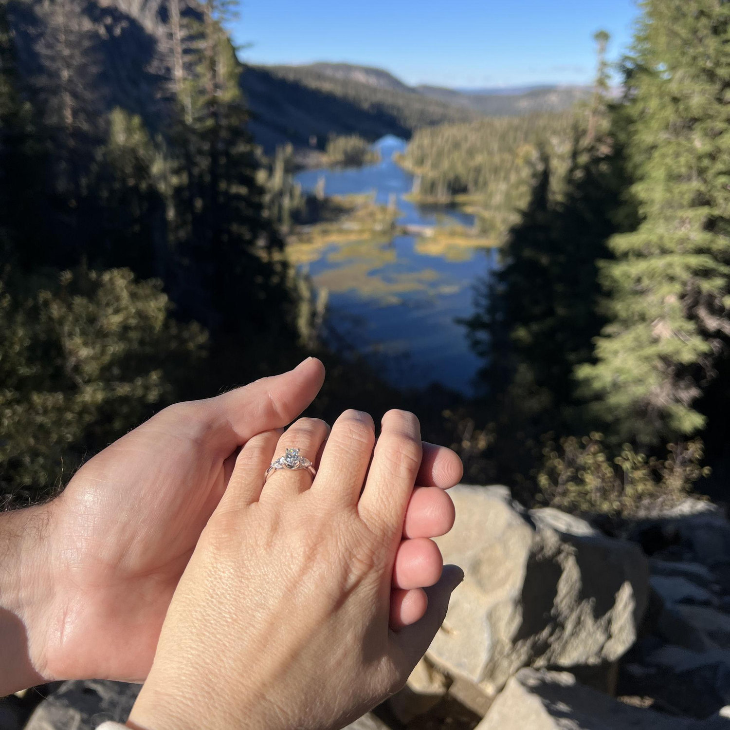 I had taken photos of this spot in Mammoth over the years and thought it was beautiful. Chris chose this spot to propose. Perfect spot!