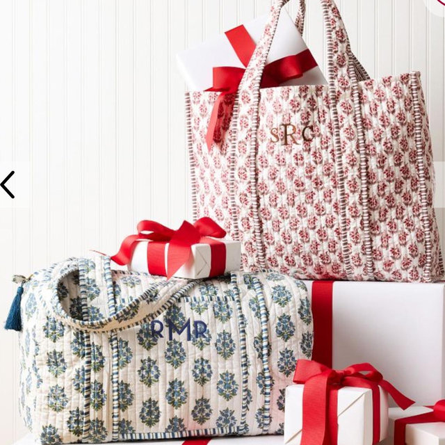 Block Print Quilted Weekender