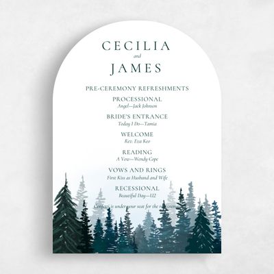 Blue Arch Wedding Program - Bridlewood